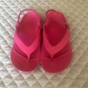 Pink Crocs Flip Flops